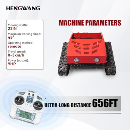 Mähroboter, intelligenter Mähroboter, geländegängiger, Ferngesteuerter Schneeräumroboter, Elektrostart, Höhenverstellung, rutschsichere Kletterraupe HW-224-55