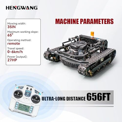 Mähroboter, intelligenter Mähroboter, geländegängiger, Ferngesteuerter Schneeräumroboter, Elektrostart, Höhenverstellung, rutschsichere Kletterraupe HW 810-90