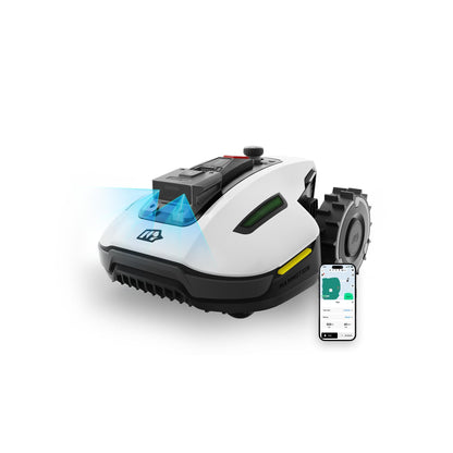 MAMMOTION YUKA Mini 500 Mähroboter ohne Begrenzungskabel, NetRTK+Vision, Keine RTK-Antenne erforderlich, Auto-Kartierung, Empf. 500m², Max. 700m², mit 4G-Modul, 50% Steigung
