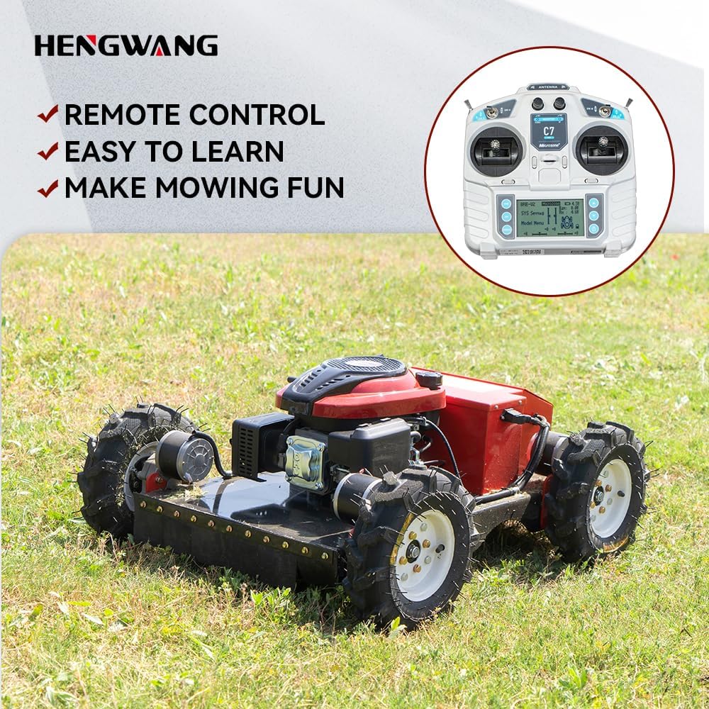Mähroboter, intelligenter Mähroboter, geländegängiger, Ferngesteuerter Schneeräumroboter, Elektrostart, Höhenverstellung, rutschsichere Kletterraupe HW-196-55JY