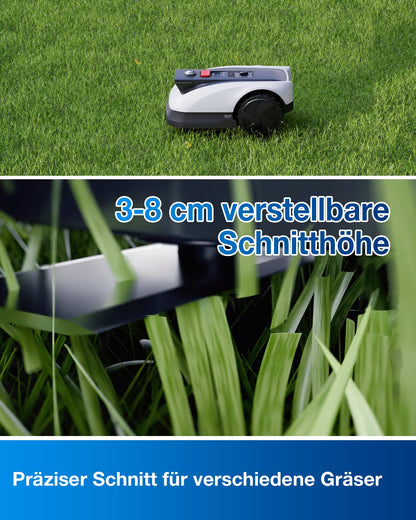 ECOVACS Goat O500 Panorama Mähroboter ohne Begrenzungskabel, 500 m², Auto-Kartierung Rasenmäher Roboter, Setup-frei, LiDAR-unterstützte visuelle Navigation, passiert 0,7m Engstellen, 45% Steigunge